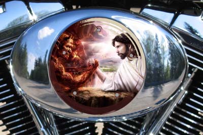 Custom Air Cleaner Cover - Good Vs. Evil - Click Image to Close